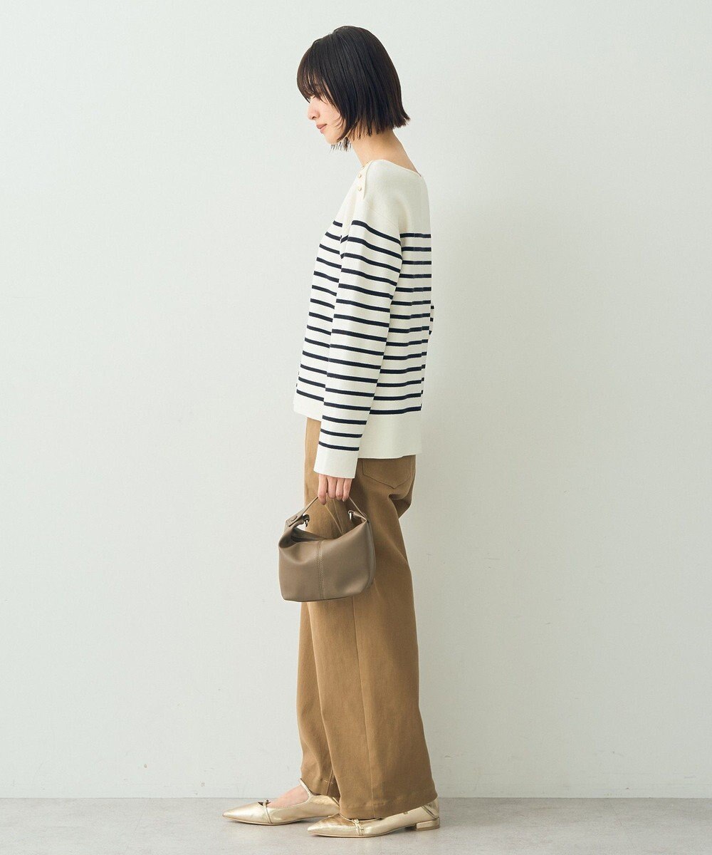 YECCA VECCA ミラノリブ金釦ニット 