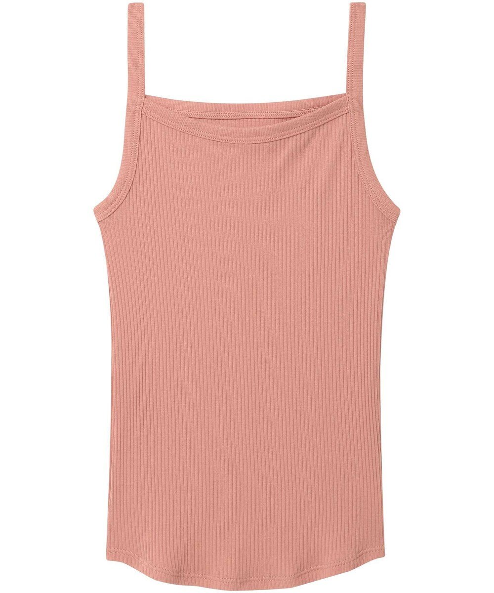 une nana cool 綿100% リブ編みコットン キャミソール 