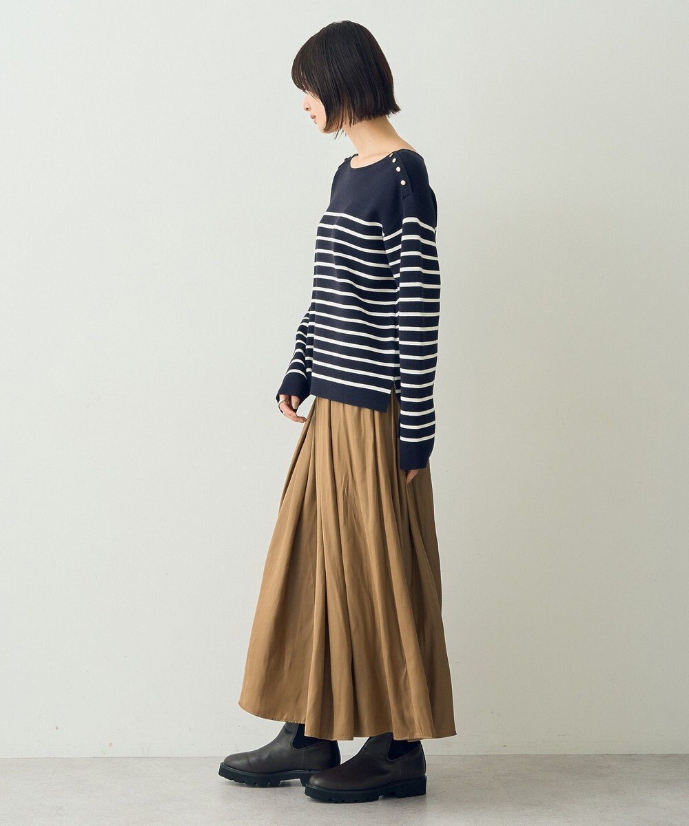 YECCA VECCA ミラノリブ金釦ニット 