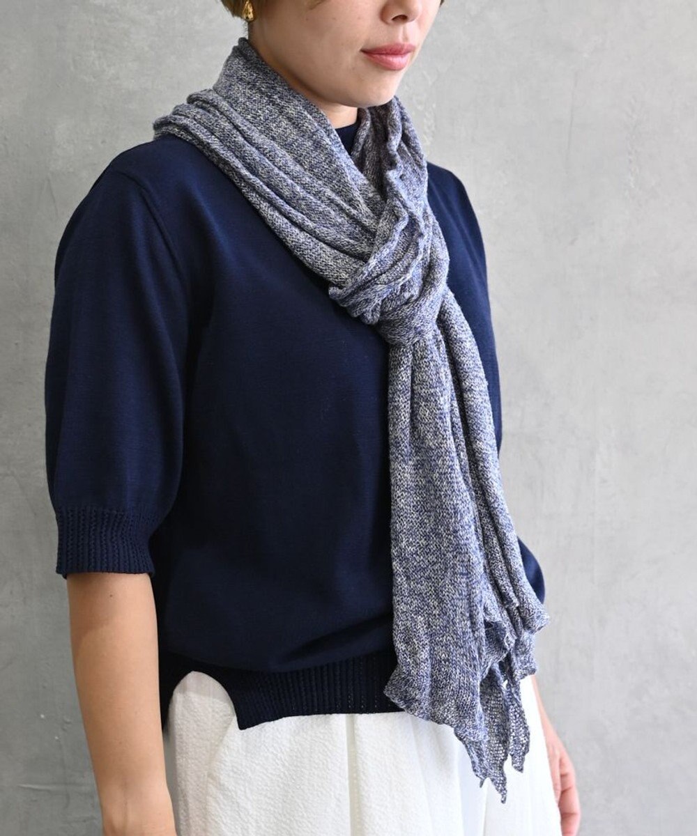AND WOOL 〈上質な素材と手仕事から生まれた優しいニット〉シルクリネンのストール 