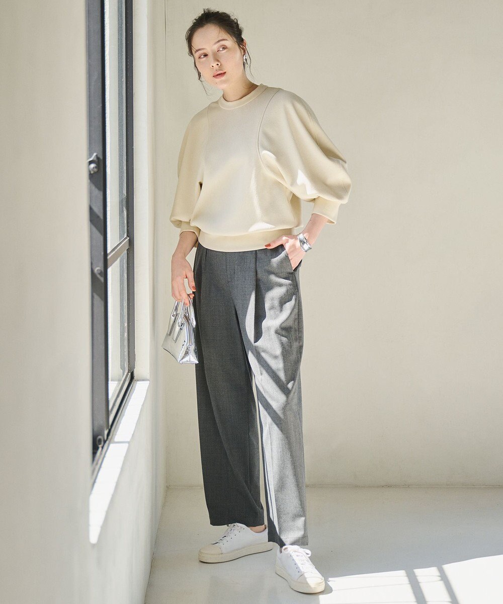 #Newans ラウンドスリーブカットソー 