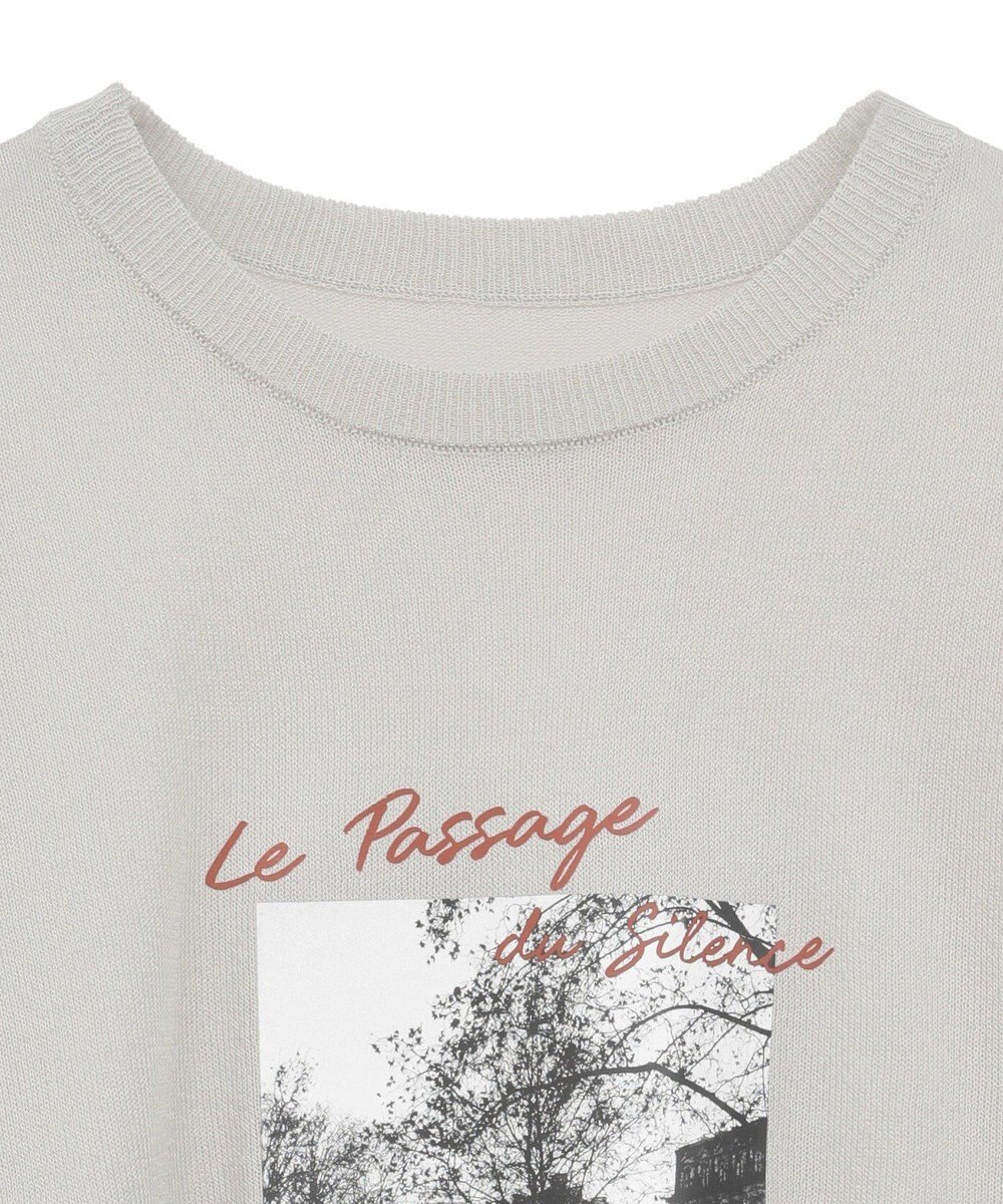 Green Parks アソートロゴ半袖シアーニットプルオーバー 