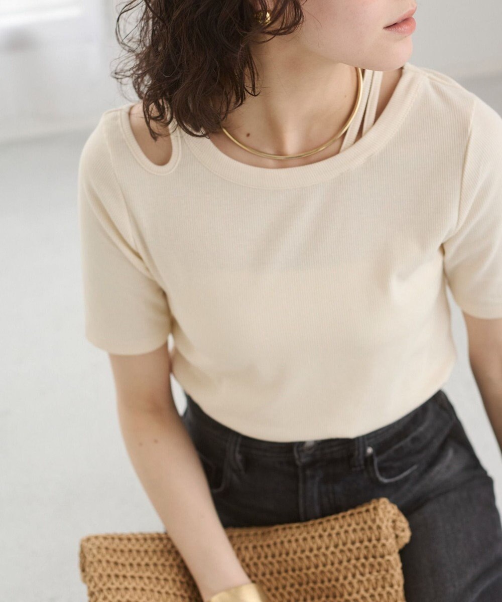 WEGO 【ANGIE VINTAGE】アシンメトリーカットアウトトップス 