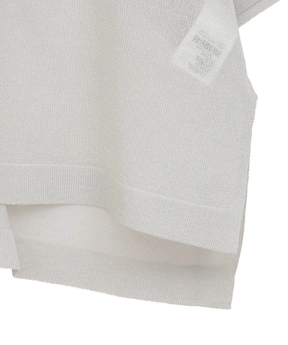 Green Parks アソートロゴ半袖シアーニットプルオーバー 