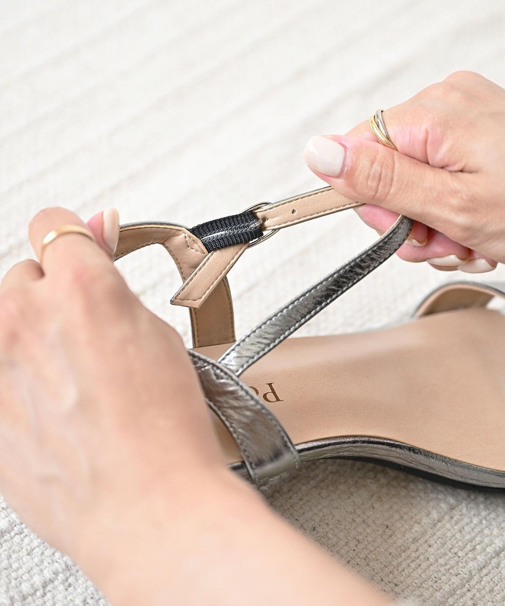 Pointer 日本製 本革スクエアトゥサンダル 