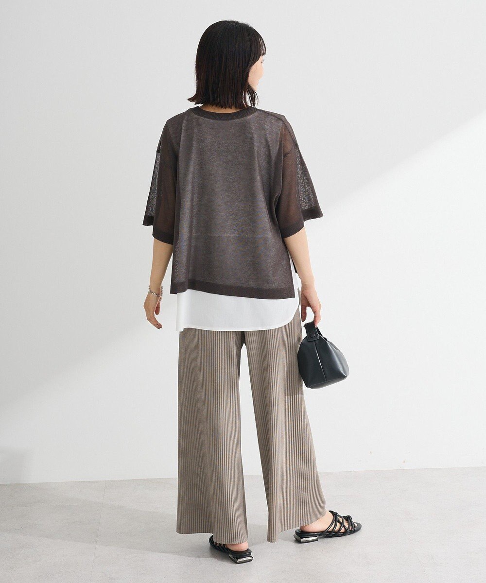 Green Parks アソートロゴ半袖シアーニットプルオーバー 