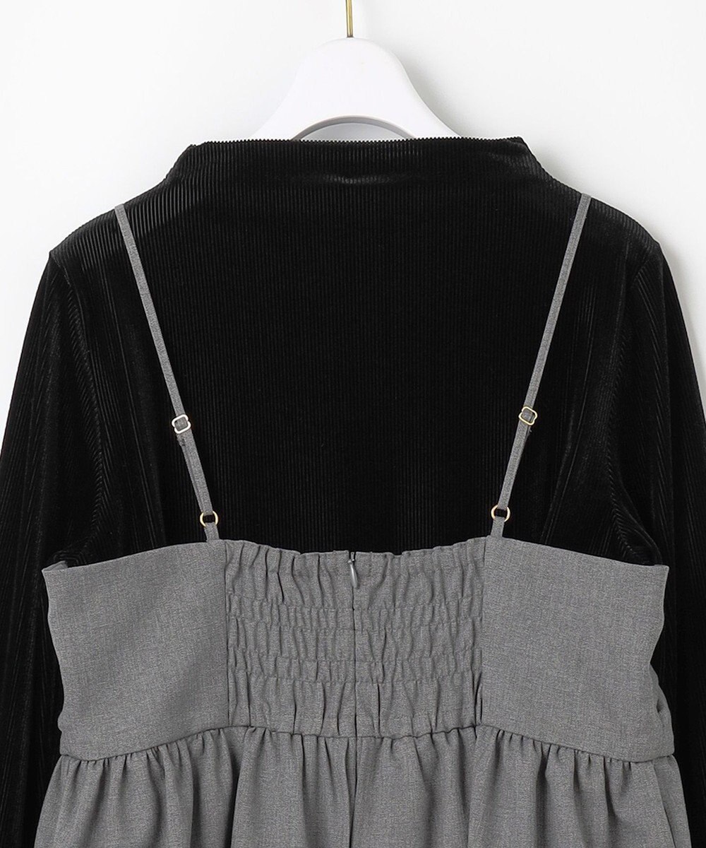 ANY SIS S 【BAILA12月号掲載・貴島明日香さんコラボ】ドッキングビスチェワンピース×インナーセット 