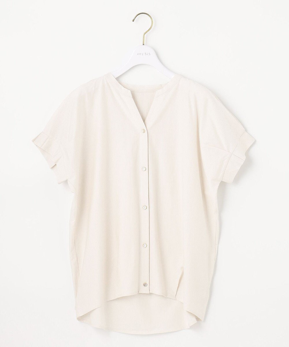 ANY SIS 【洗える】シルケットスキッパー ブラウス 