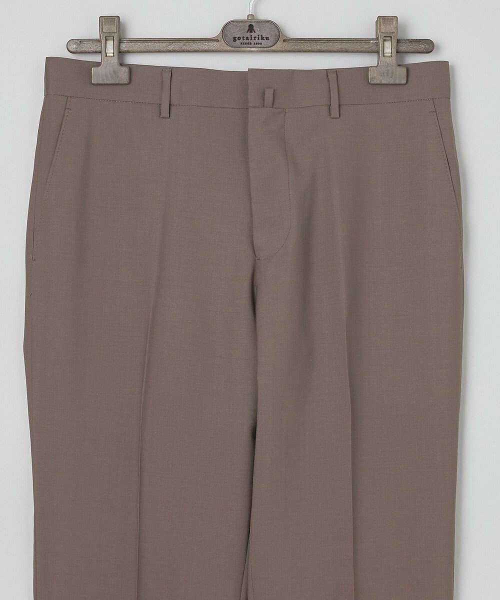 GOTAIRIKU ロングセラー【洗える/折り目加工/シワになりにくい/ウエストアジャスター】ウォッシャブル サマーウール100％パンツ_限定色(ノータック)25年モデル 