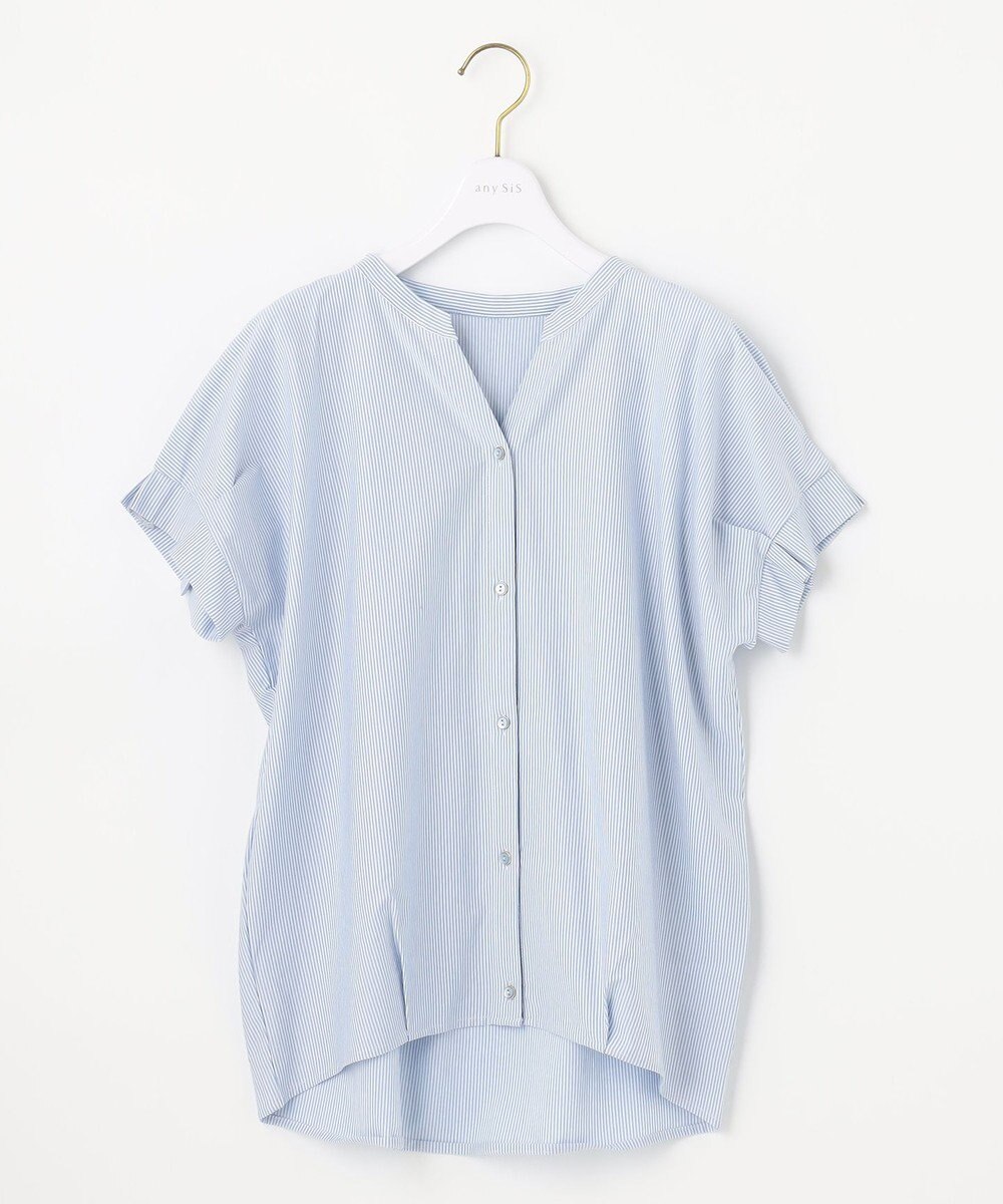 ANY SIS 【洗える】シルケットスキッパー ブラウス 