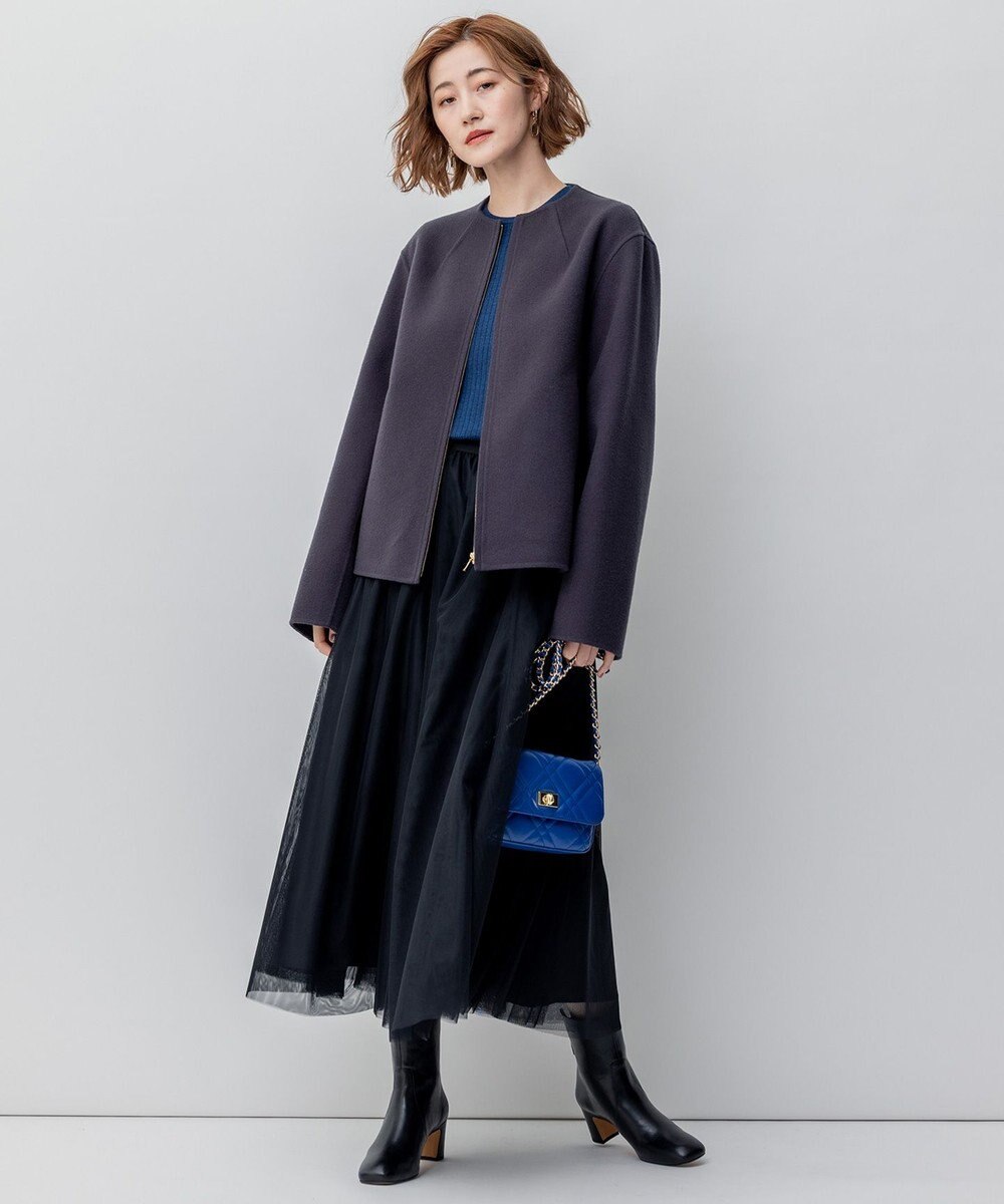 23区 【洗える】ウーステッドウール リブ ニット 