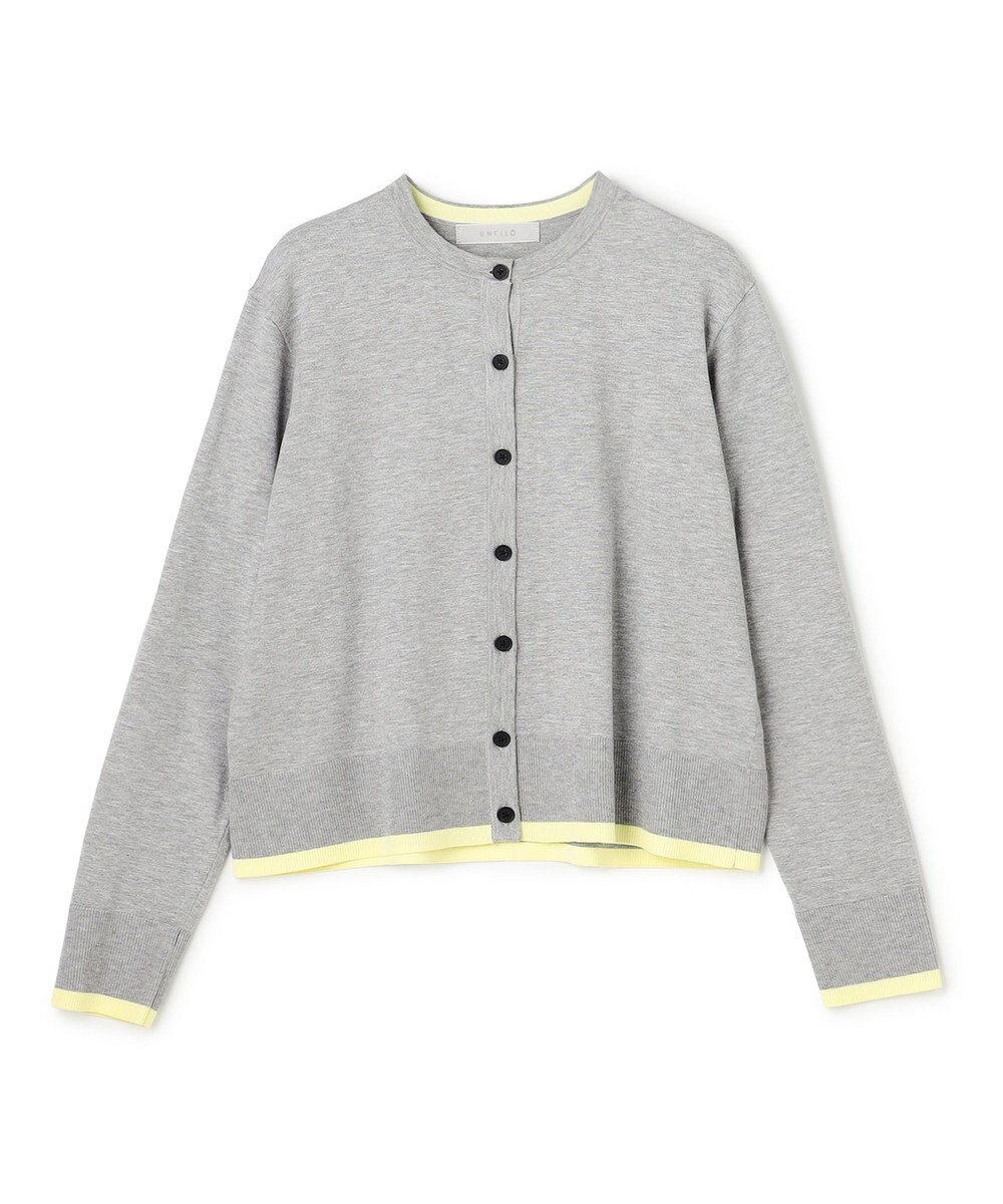 UNFILO マイビューティニット バイカラー カーディガン 