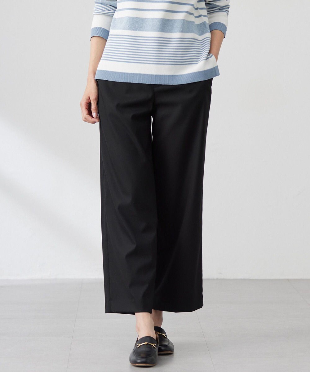 J.PRESS LADIES 【洗える】CARREMAN 2WAY ストレート ワイド パンツ 