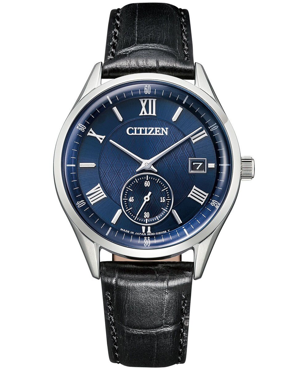 CITIZEN 【ギフトに】シチズン 上品なブルー文字板 日本製 電池交換いらず / オンオフで使える ビジネス 就活 ブルー