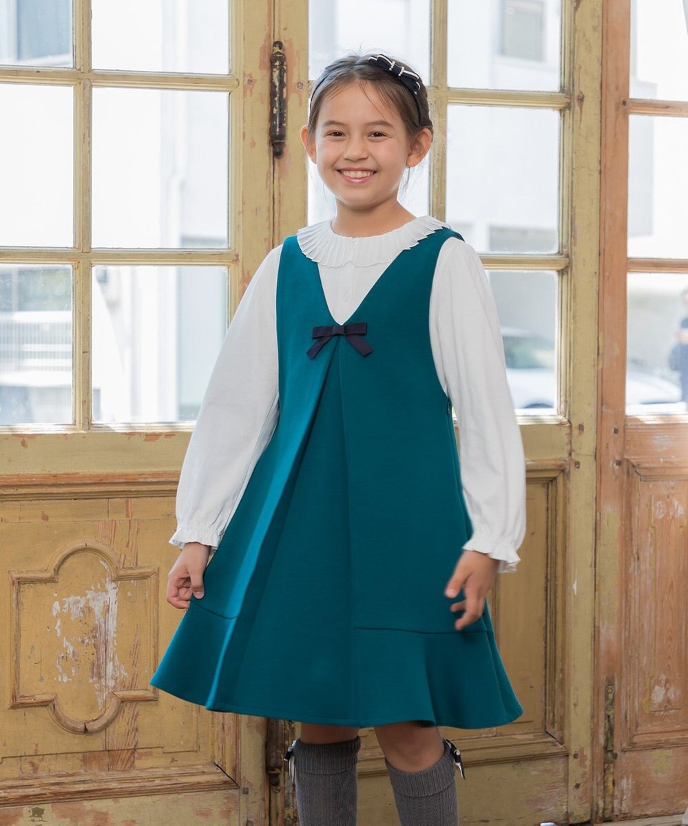 組曲 KIDS 【110-140㎝】プリーツカラー ブラウス 