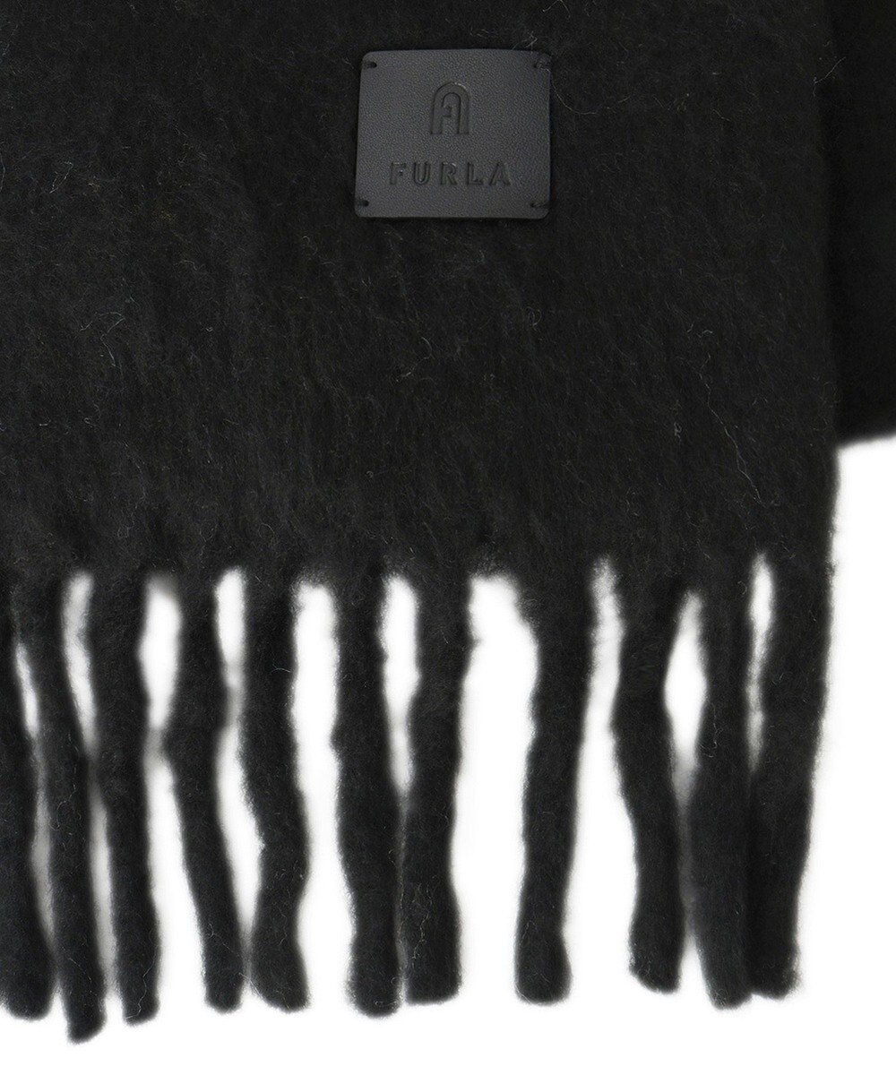 MOONBAT 【WEB限定】FURLA ウール混シャギー無地マフラー/幅40cm 