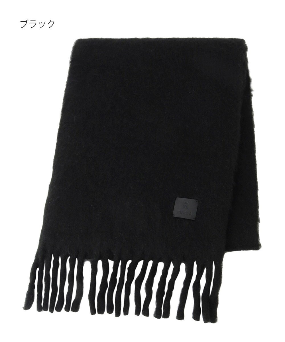 MOONBAT 【WEB限定】FURLA ウール混シャギー無地マフラー/幅40cm 