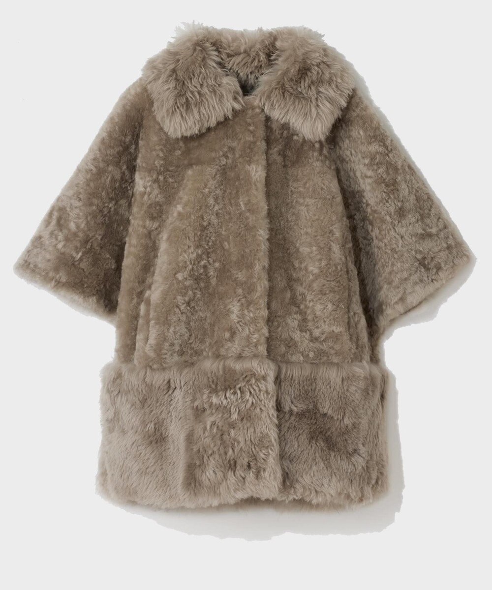 GRACE CONTINENTAL ムートンポンチョコート 