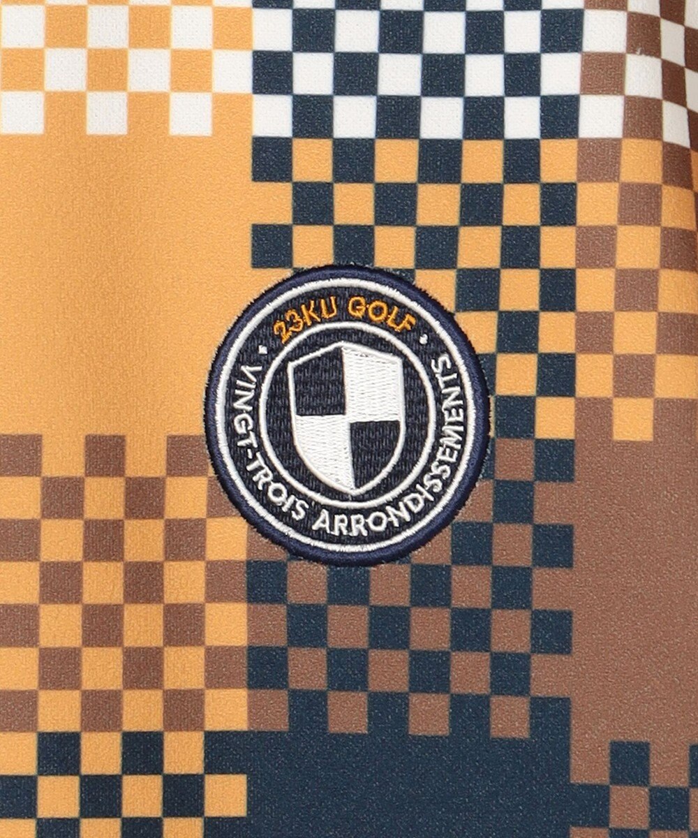 23区GOLF 【WOMEN】【吸水速乾・UVケア】 チェック柄プリント 長袖シャツ 