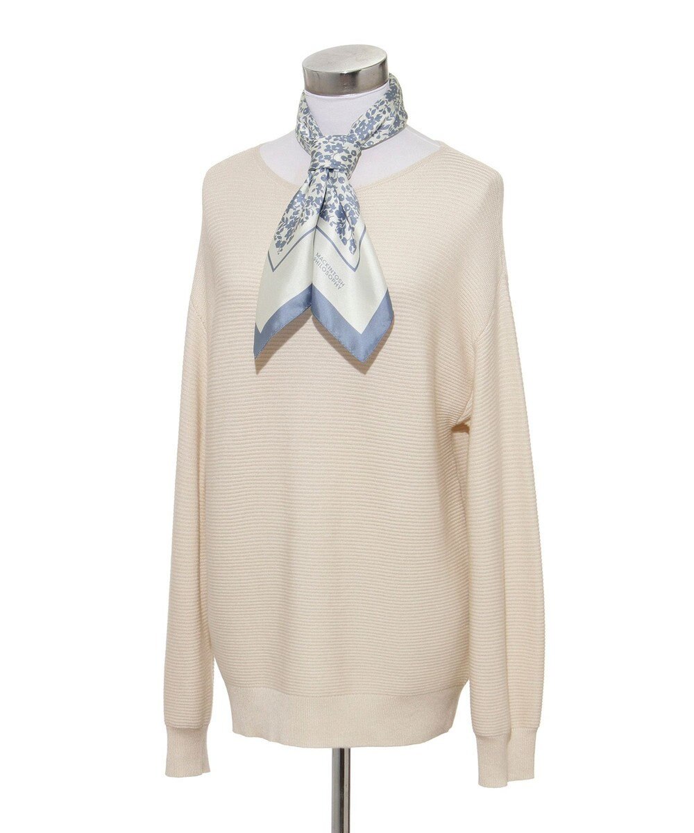 MOONBAT MACKINTOSH PHILOSOPHY(マッキントッシュ フィロソフィー）シルクスカーフ ボタニカル 68×68㎝ 日本製 