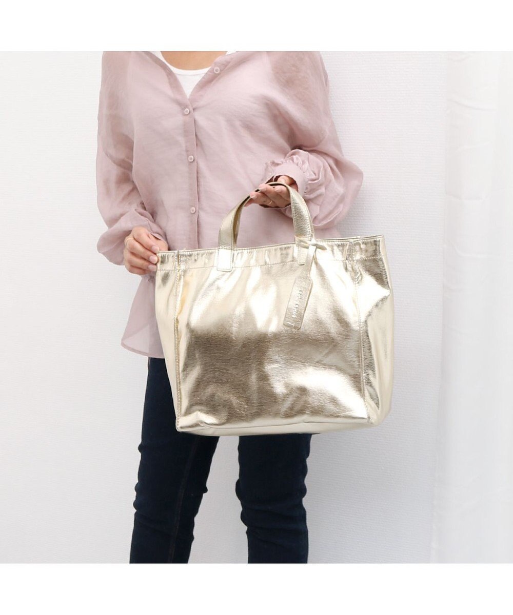 UNBILLION cachecache ソフトメタリックショッパートート 