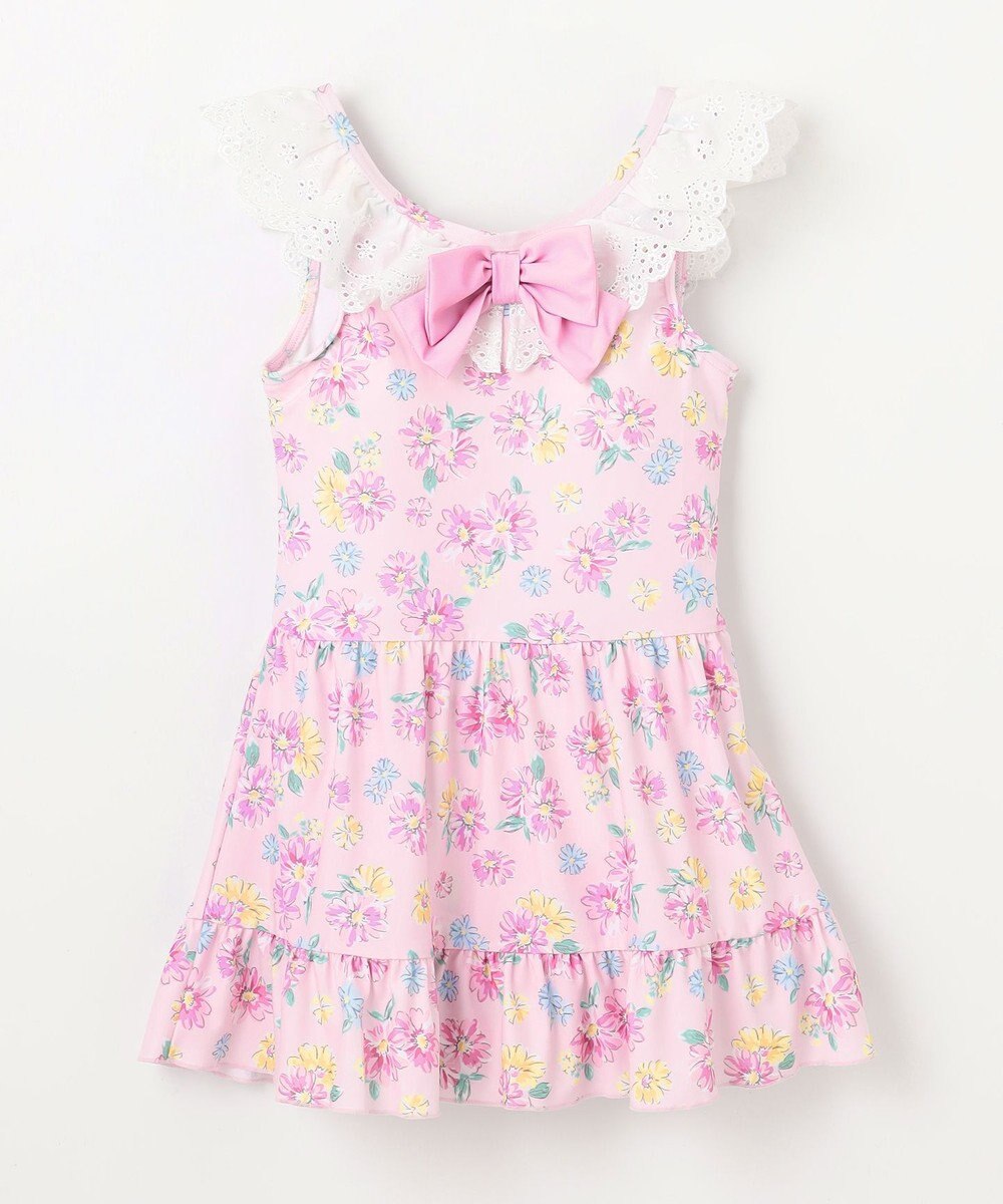 ANY KIDS 花柄×レース ワンピース水着 