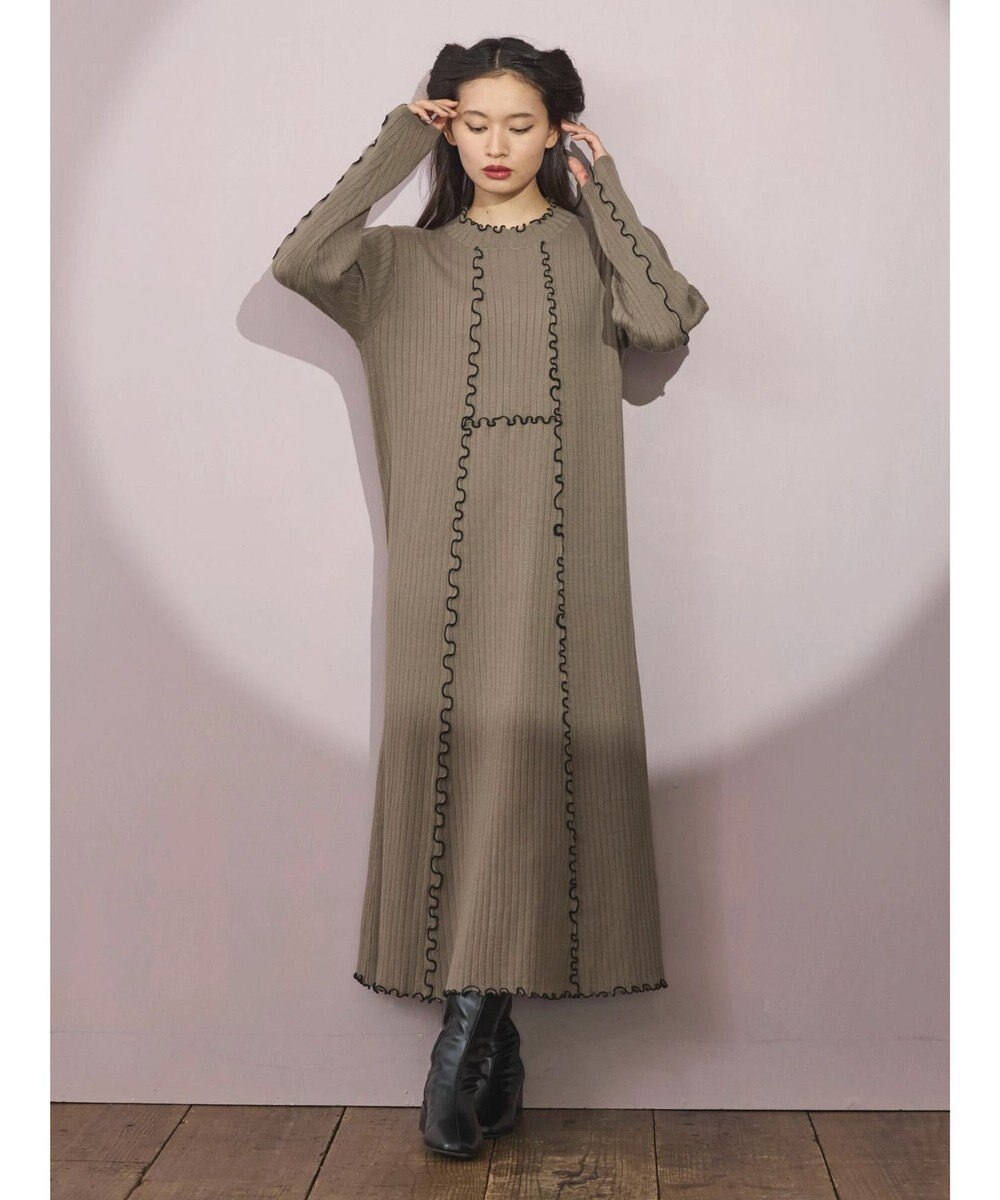 Green Parks ■ＥＳＣＡＲ　メローキリカエニットワンピース 