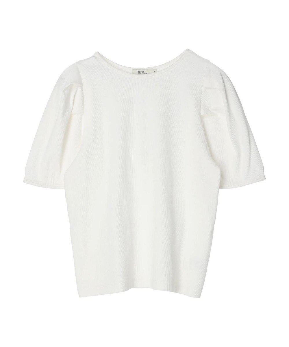 earth music&ecology パワーショルダーリブプルオーバー 