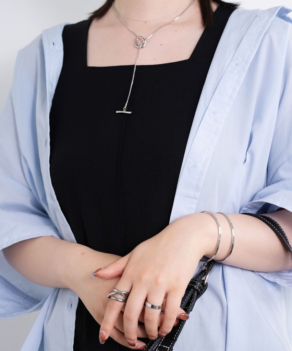 blancotokyo 【金属アレルギー対応】ニュアンスラリエットネックレス FLUIR 