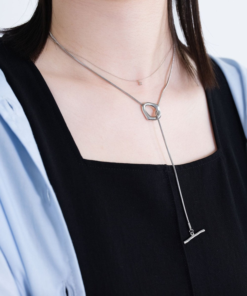 blancotokyo 【金属アレルギー対応】ニュアンスラリエットネックレス FLUIR 