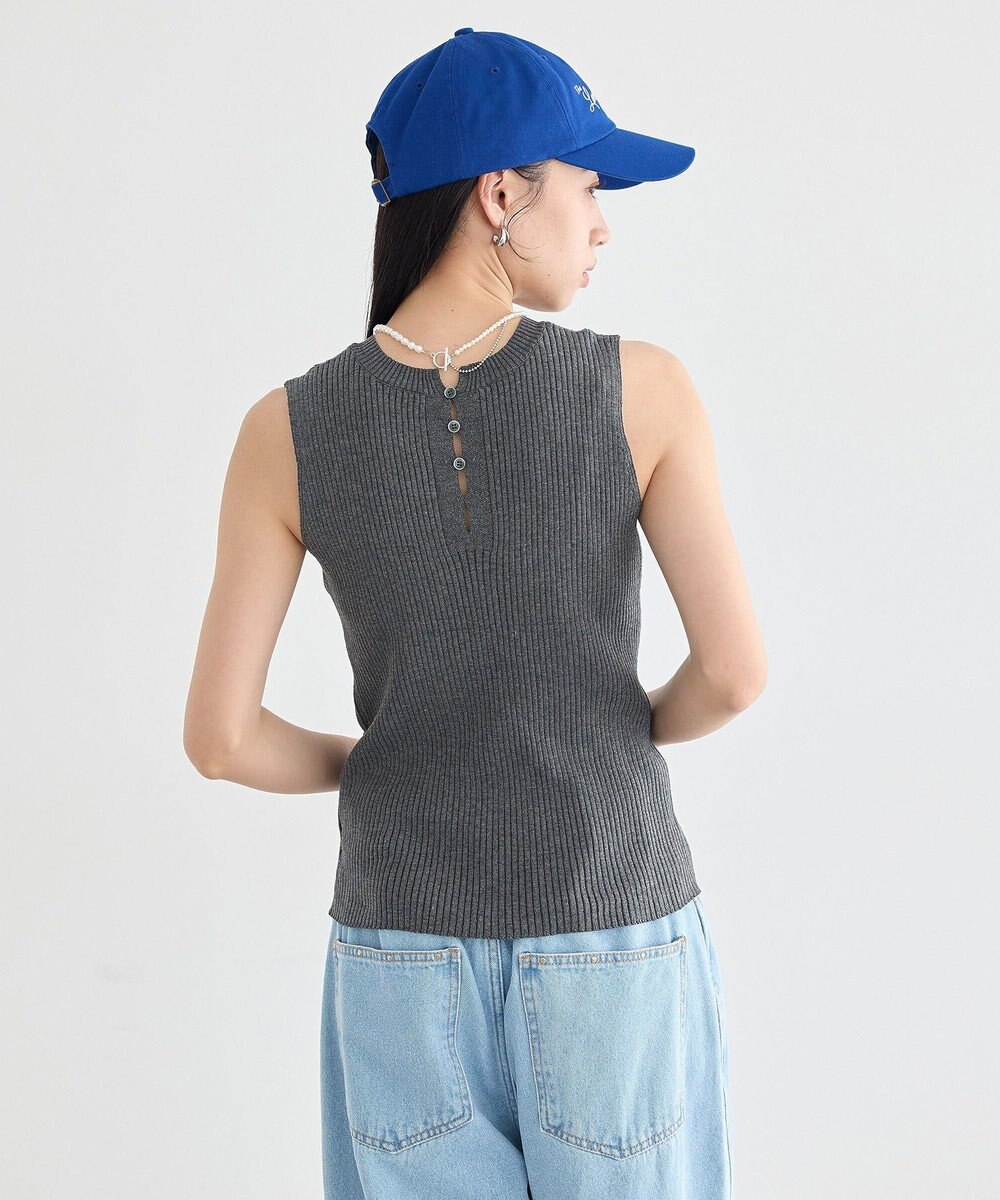 earth music&ecology 前後2WAYスリット釦タンクトップ 