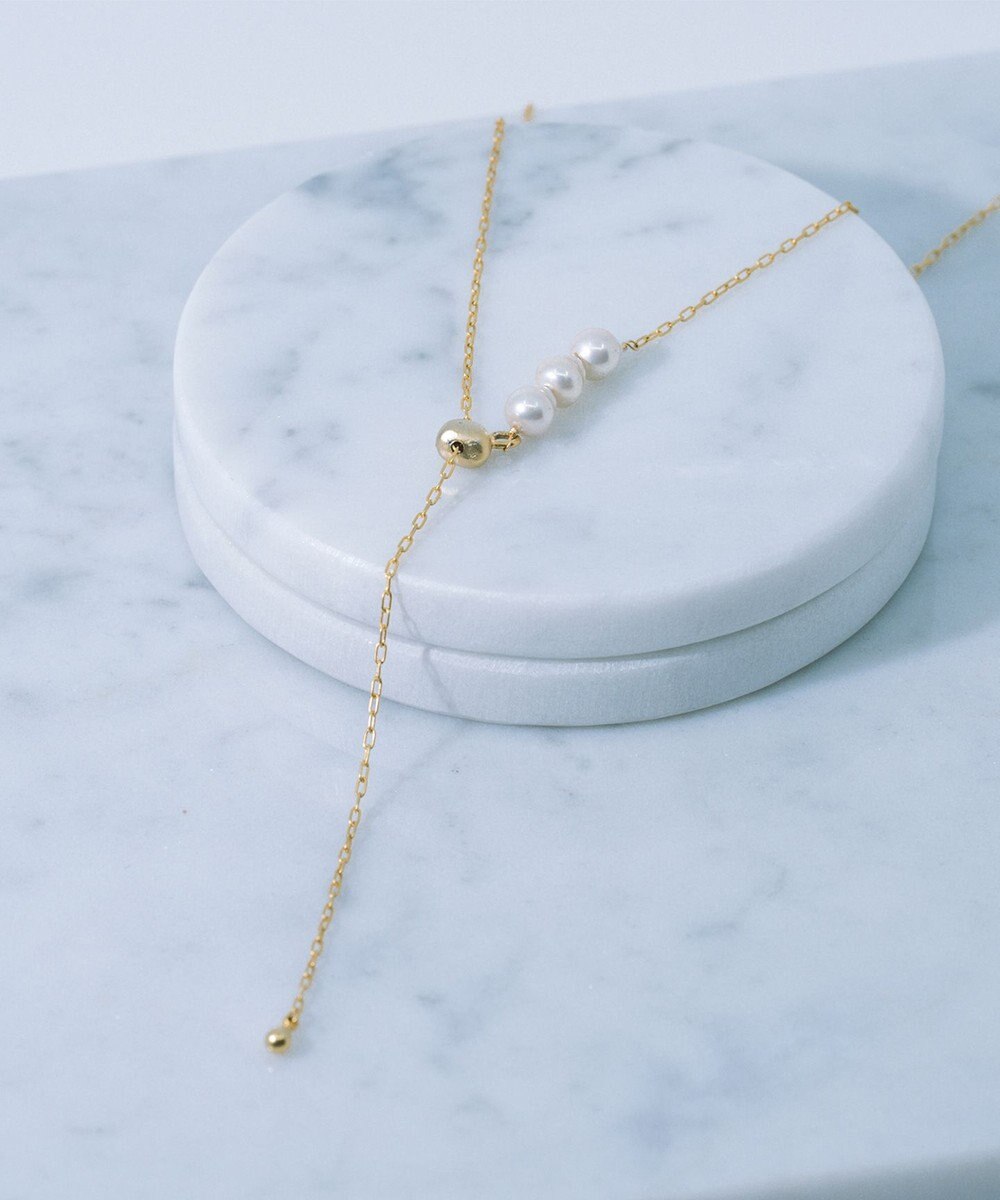 Pisceans 3ドロップパールスライドネックレス 