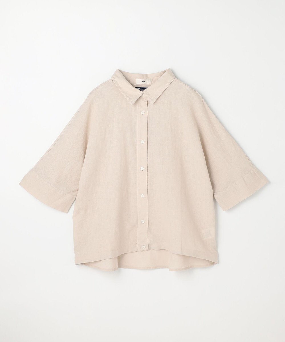 ANY ヨーロピアンリネンハーフスリーブシャツ 
