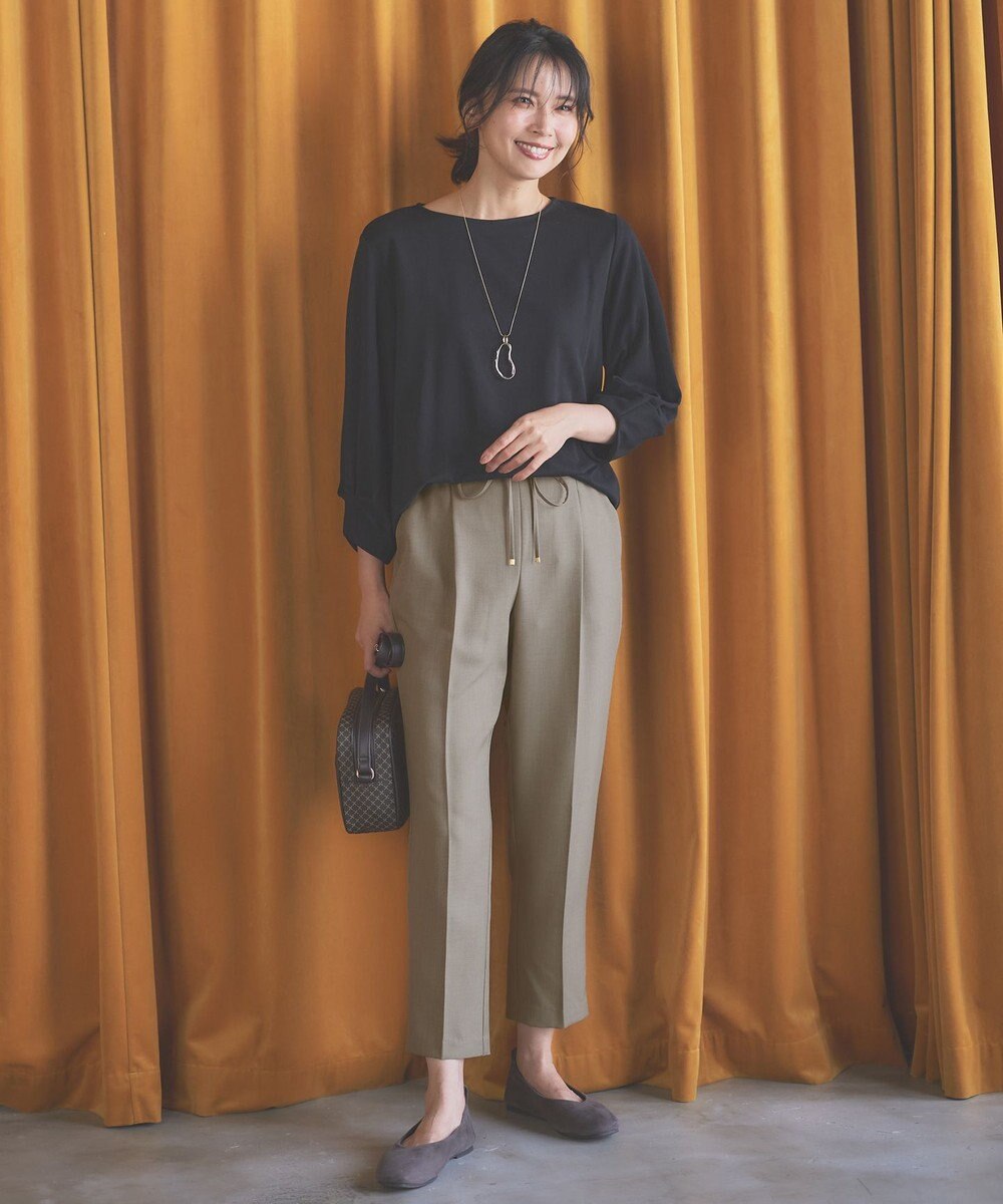 ANY 【セットアップ対応/ウエストゴム】イージィケア美脚テーパードパンツ 