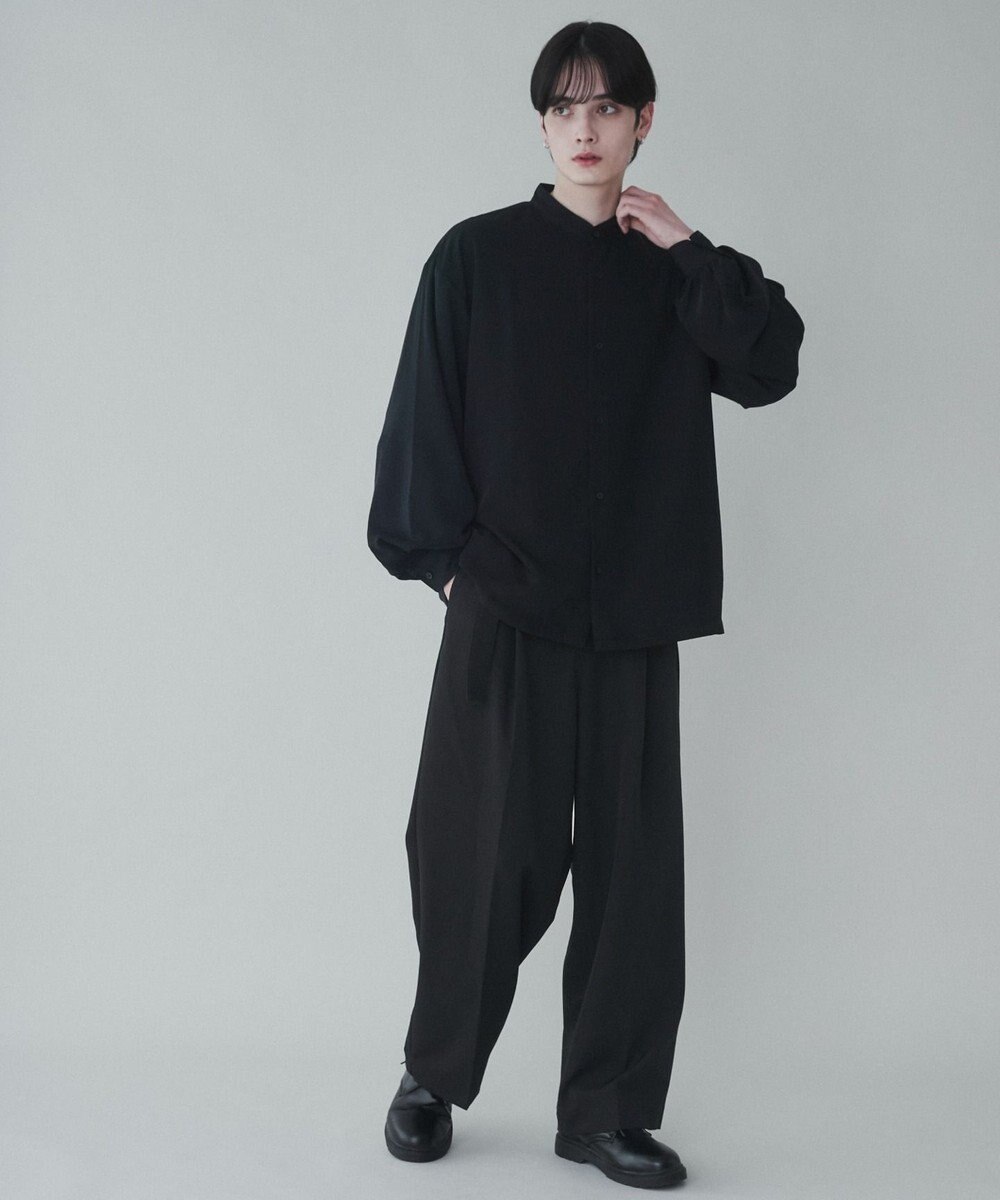 WEGO トロミBIGバンドカラーシャツ 