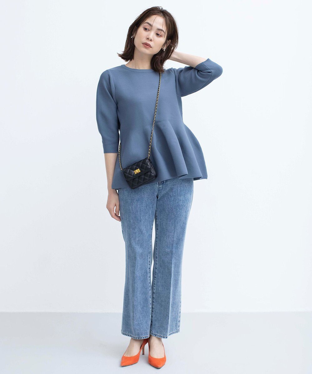 組曲 【WEB限定】スポンディッシュペプラム ニット 