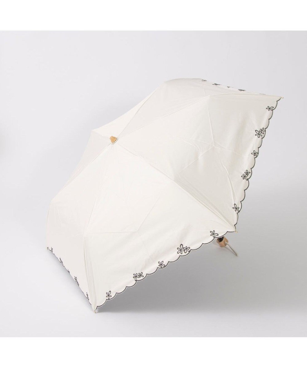 UNBILLION カシュネ cachenez / 【晴雨兼用】【日傘】 【UV カット率99.999.9％以上】PUプチフラワー刺繍ミニ折りたたみ傘 