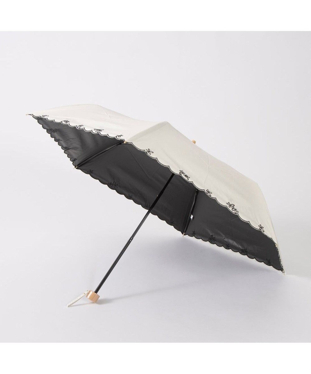 UNBILLION カシュネ cachenez / 【晴雨兼用】【日傘】 【UV カット率99.999.9％以上】PUプチフラワー刺繍ミニ折りたたみ傘 