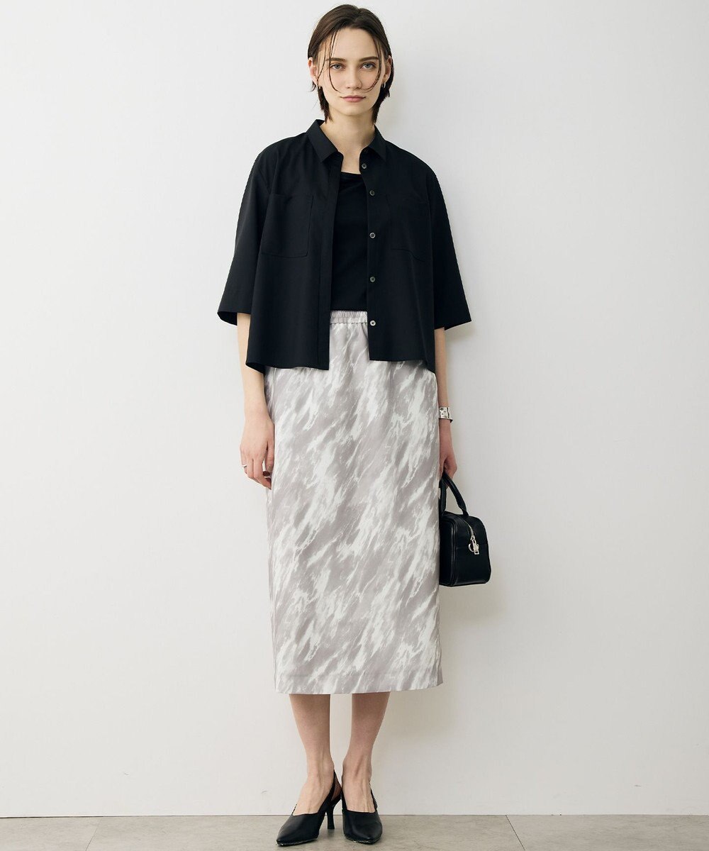 ICB L 【先行予約】FluidBackSatin ナロースカート 