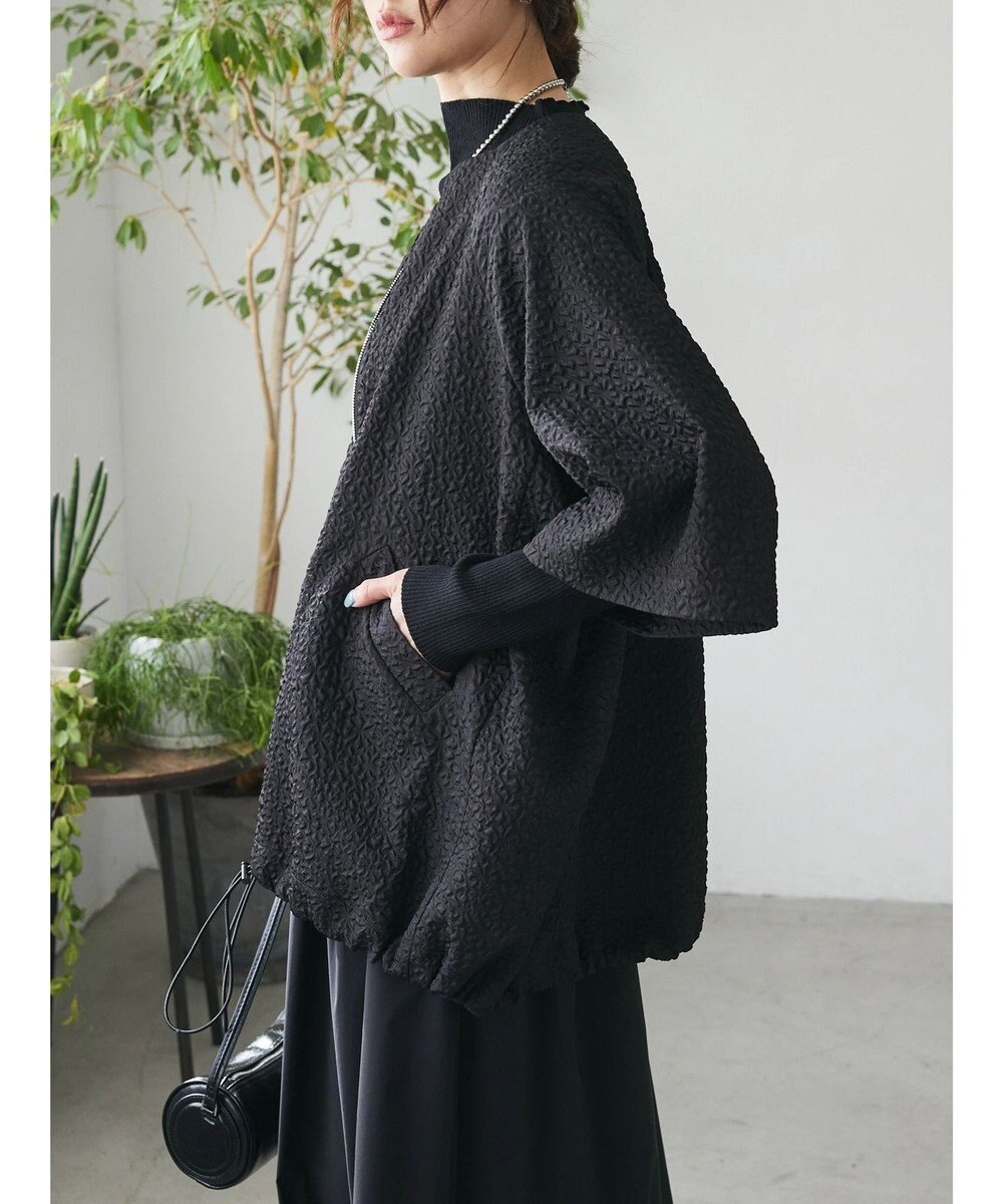 Green Parks AnriettMusee フロントジップジャガードブルゾン 