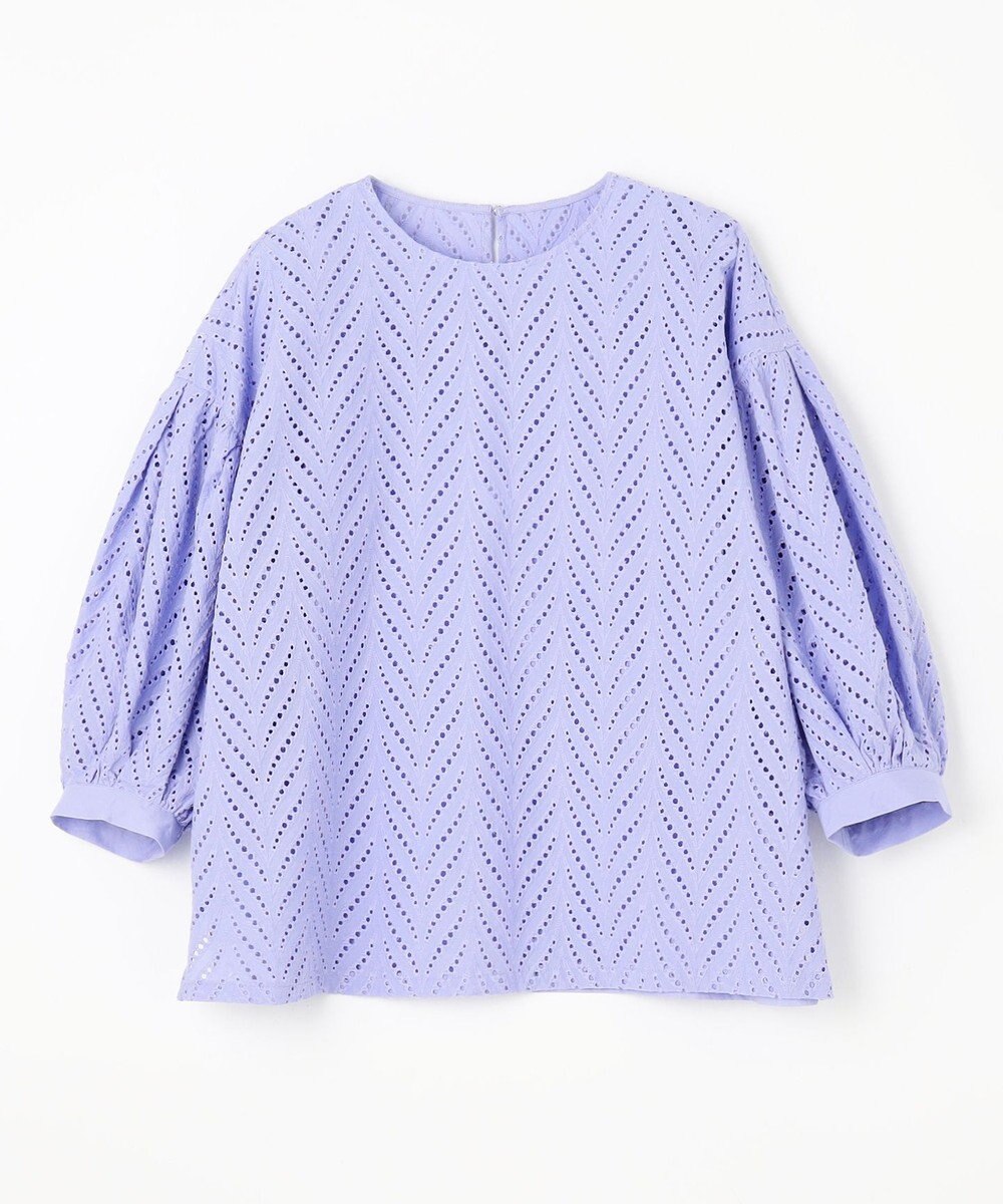 ANY L 【洗濯機可】エンブロイダリーブラウス 