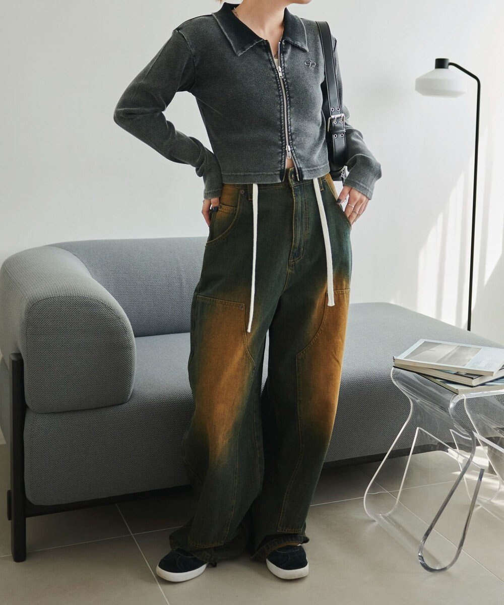 WEGO ヴィンテージライクWZIPトップス 