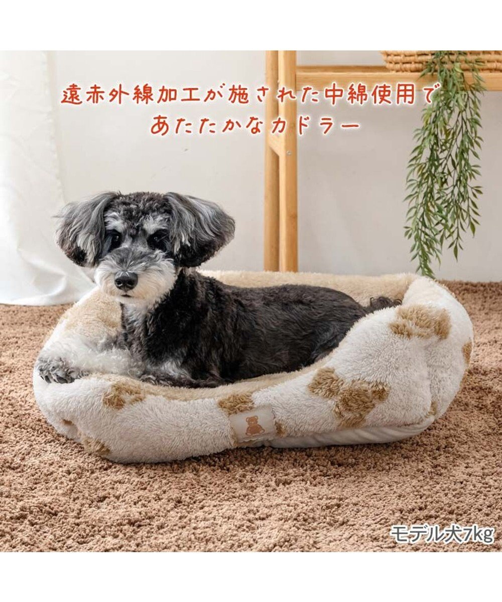PET PARADISE ペットパラダイス くまちゃん 織り遠赤外線 四角 カドラー  Ｍ 