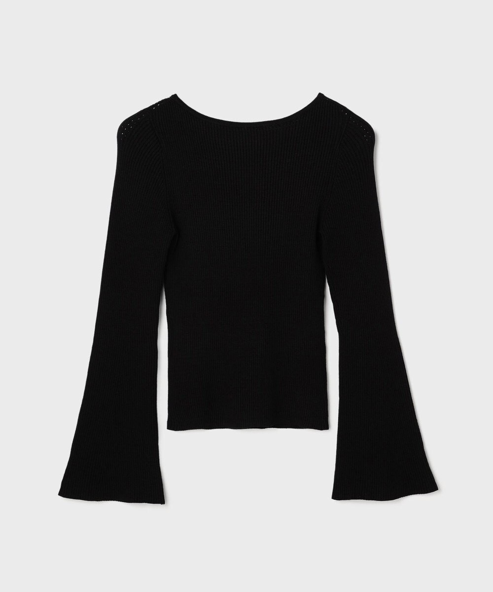 GRACE CONTINENTAL アイレットリブニットトップ 