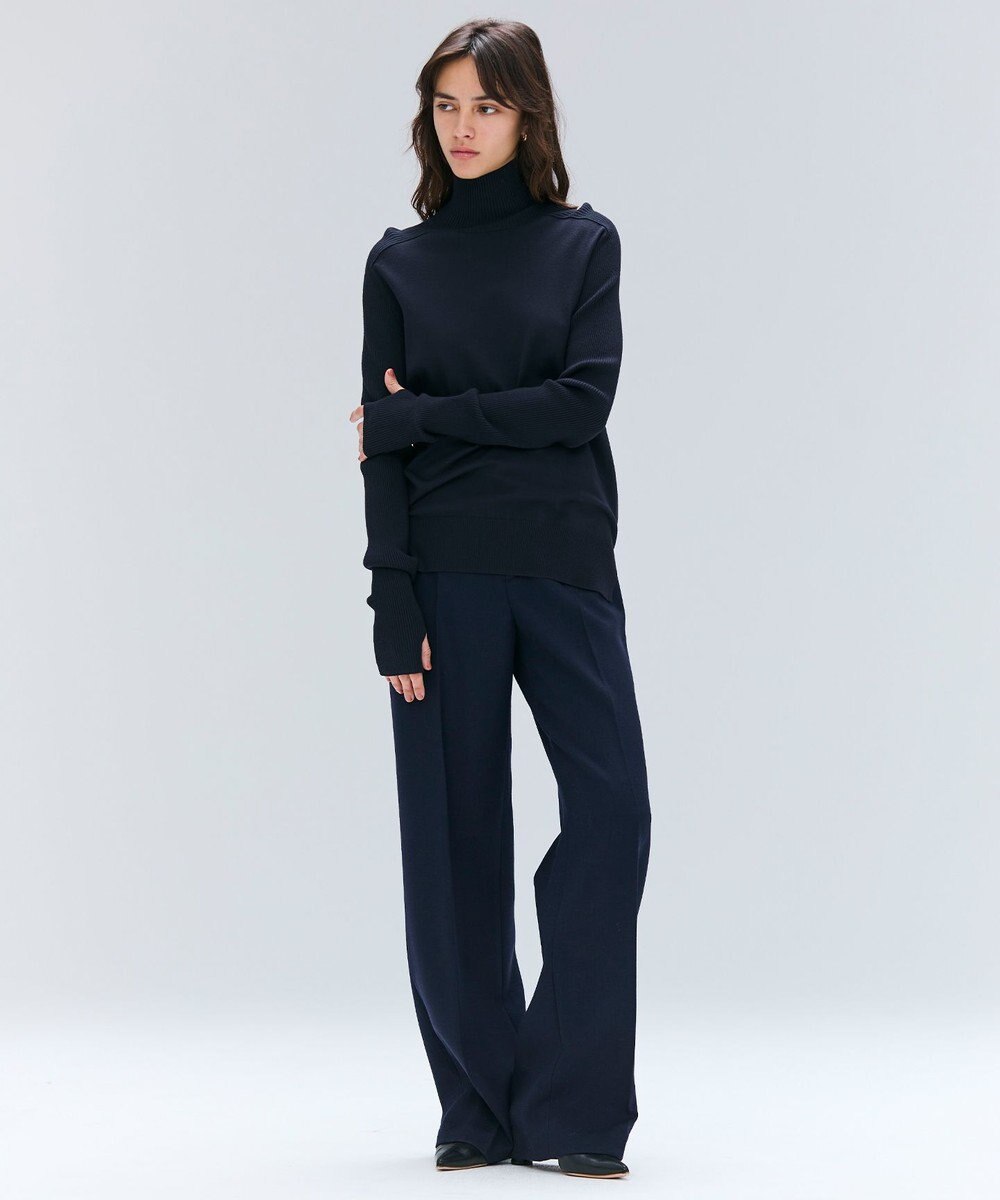 BEIGE， BUNNELL / ウールタブボタンストレートパンツ 