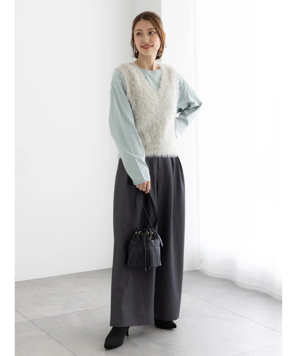 Te chichi 【泉 里香さん着用・Oggi.jp10/23掲載】シルケットロングスリーブTシャツ 