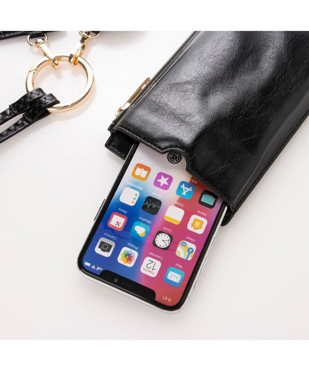 UNBILLION cachecache コンビ素材多機能スマホショルダー 