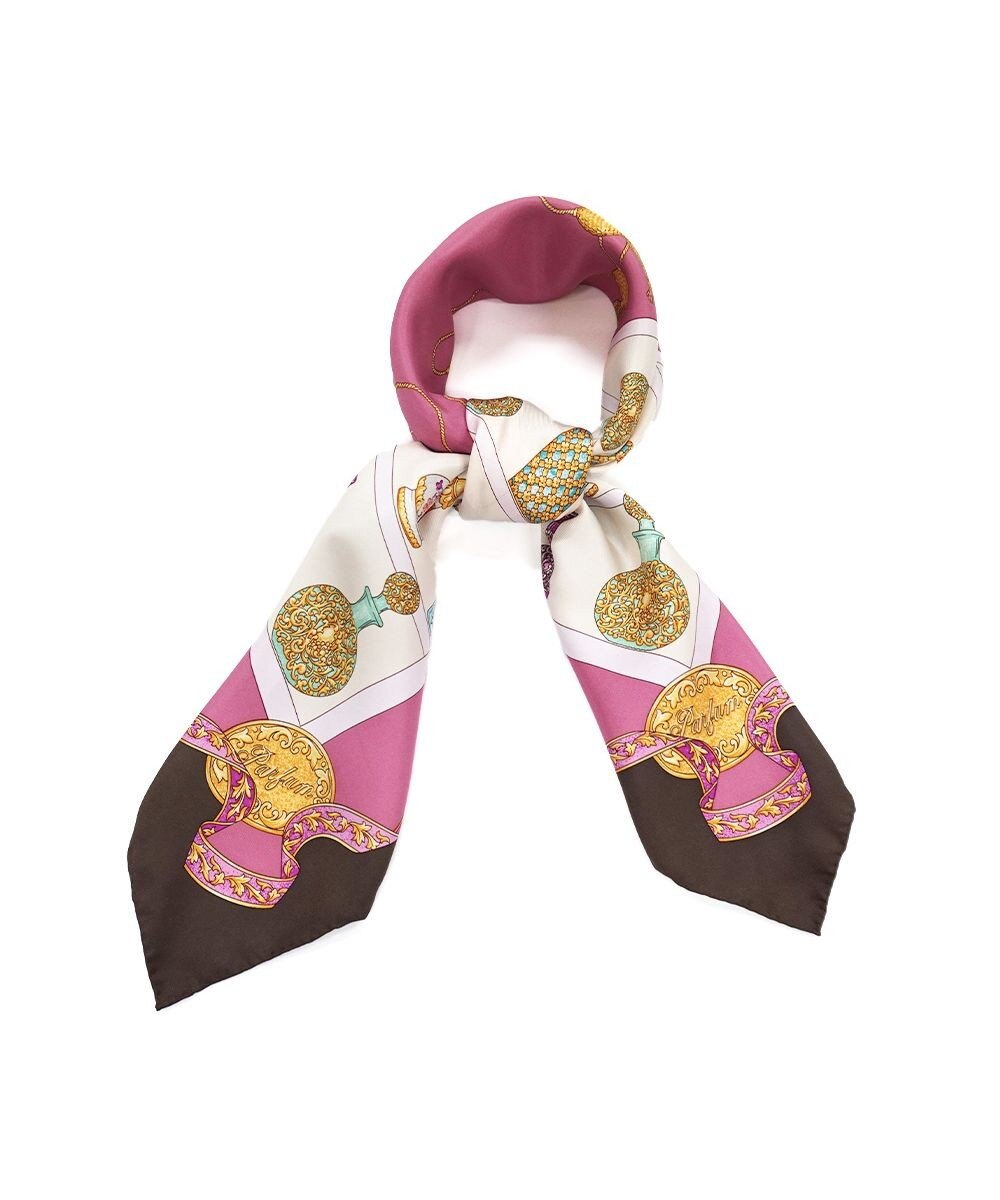 Marca 【伝統横濱スカーフ】香水瓶   大判 シルクツイル スカーフ 