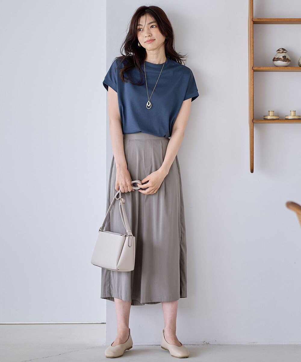 ANY 【UVケア/接触冷感/洗濯機可/ウエストゴム】清涼リラックスクロップドパンツ 