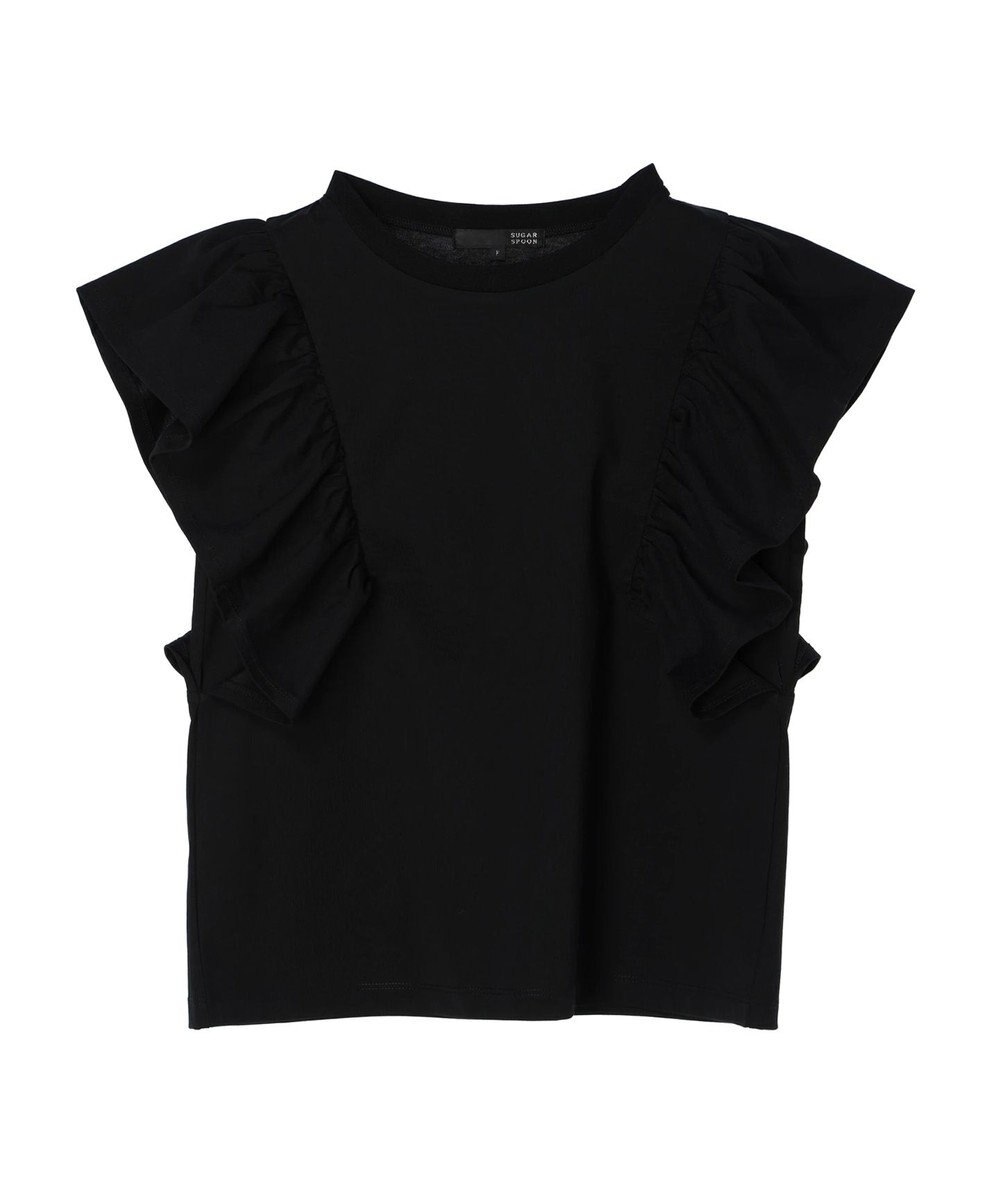 Green Parks ・ＳＵＧＡＲ　ＳＰＯＯＮ＜ＣＯＯＬ＞ラッフルスリーブＴＥＥ 